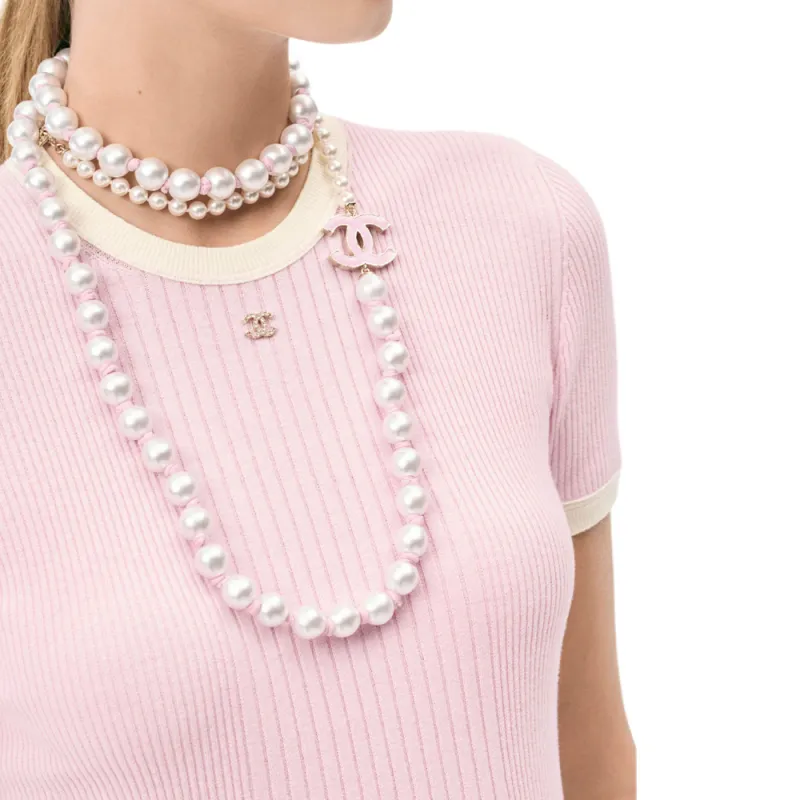 CHANEL T Shirt Women's Light Pink-2