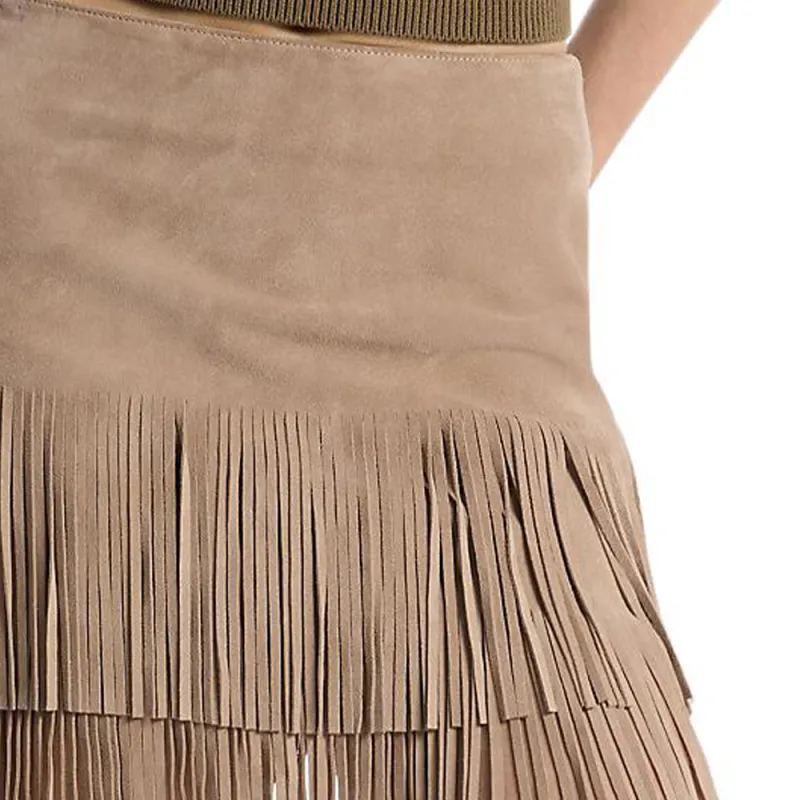MICHAEL KORS Leather Short Skirts Women's Sand Dune-2