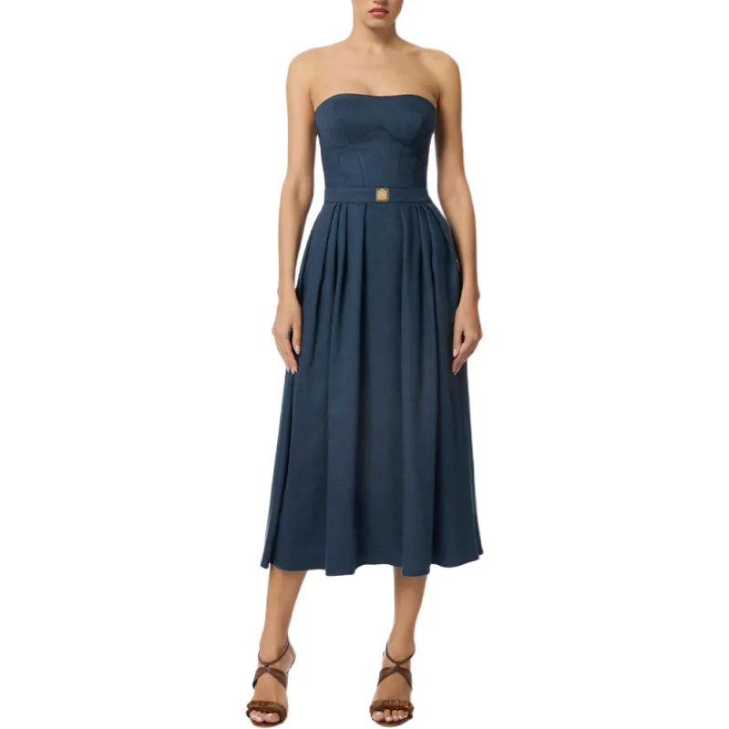 Elisabetta Franchi Sleeveless Dress Women's Blue-1
