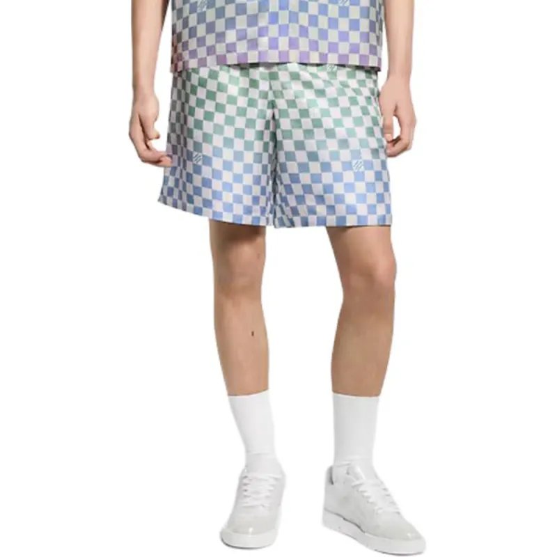 LOUIS VUITTON Damier Gradient Printed Silk Shorts-2