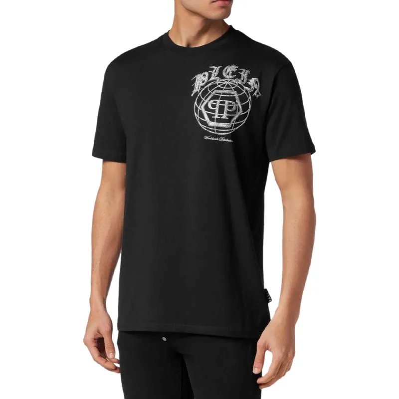 PHILIPP PLEIN Logo Embellished Crewneck T Shirt-2