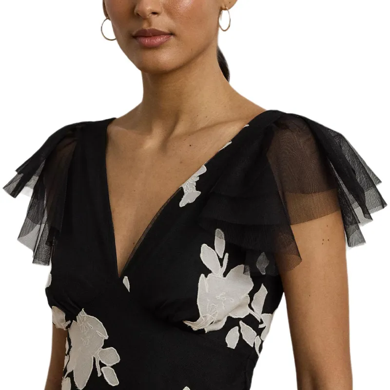 LAUREN RALPH LAUREN Short Sleeved Dress Women's Black-3