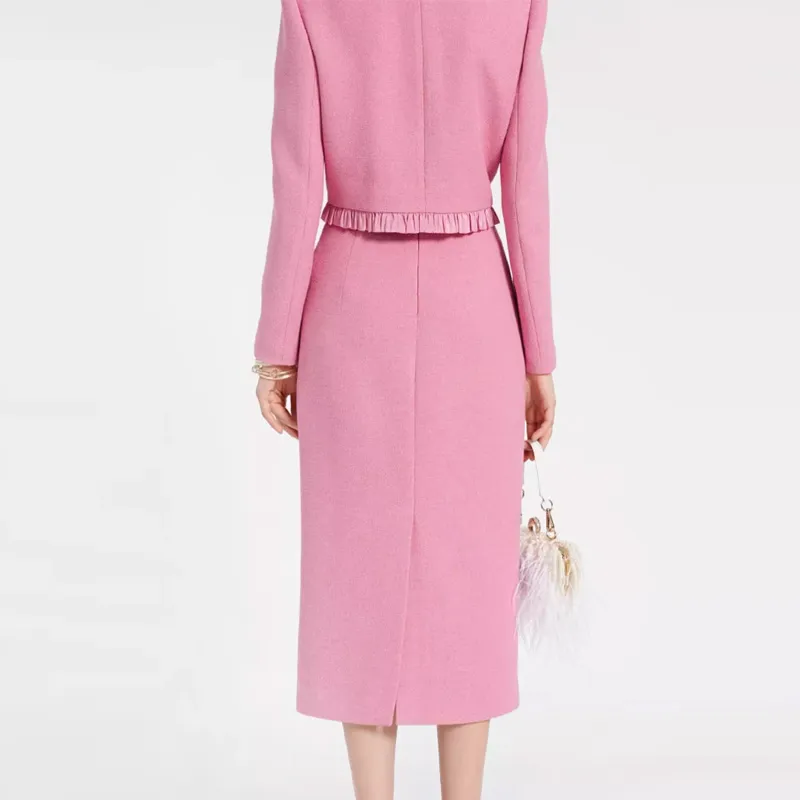 BESIONIA SS24 Casual Long Skirts Women's Pink-2