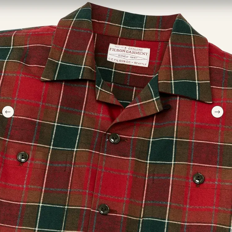 Filson Shirts Men Red Green-2