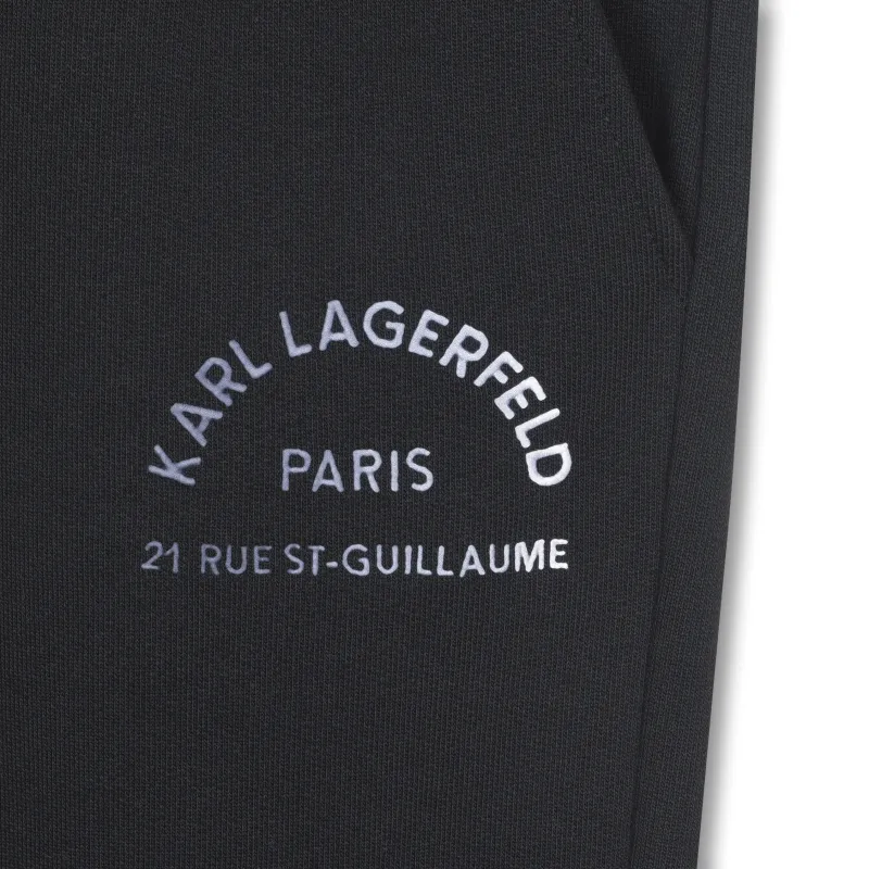 KARL LAGERFELD Knitted Sports Pants Men's Black-4