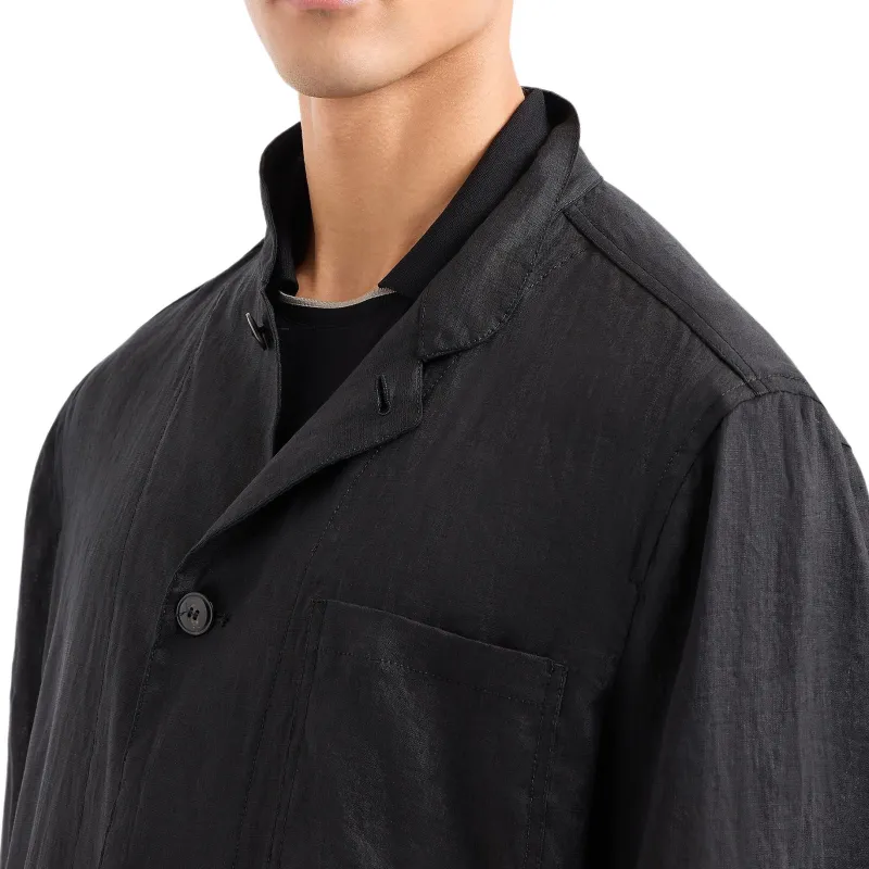 GIORGIO ARMANI FW24 Jackets Coats Men's Black-4