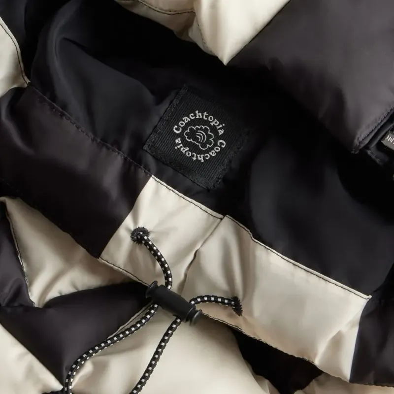 COACH FW24 Puffer Jacket Unisex Black White-7