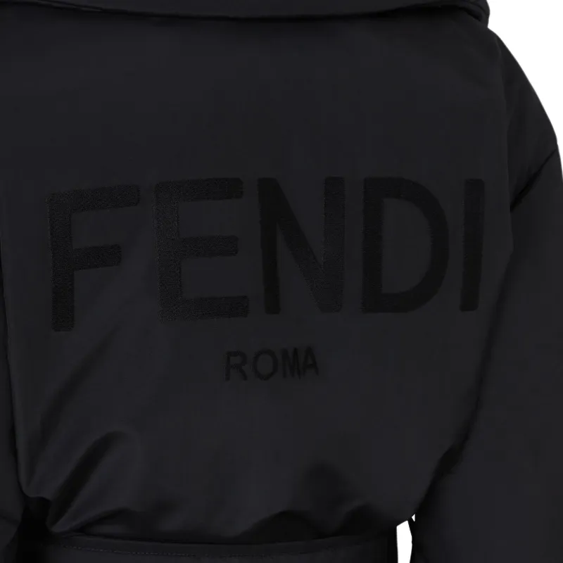 FENDI Logo embroidered Coat-2