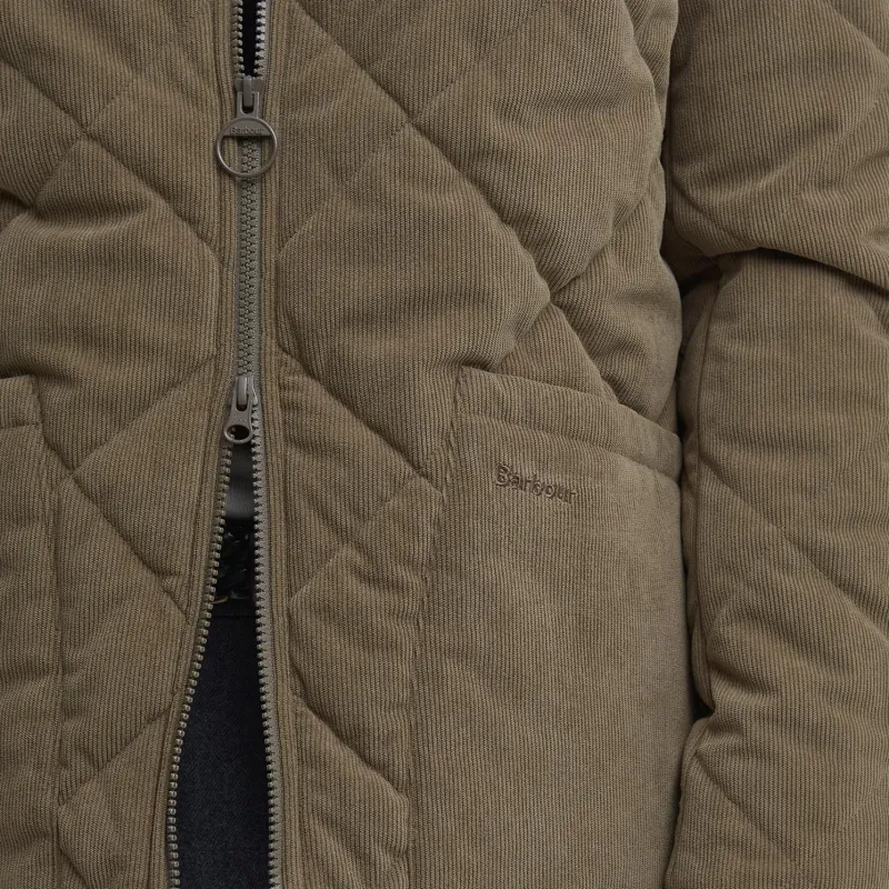 BARBOUR Cord Liddesdale FW24 Puffer Jacket Men's Camel-6