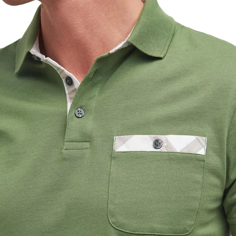 BARBOUR Hirstly FW24 Polo Shirt Men's Pea Green-5