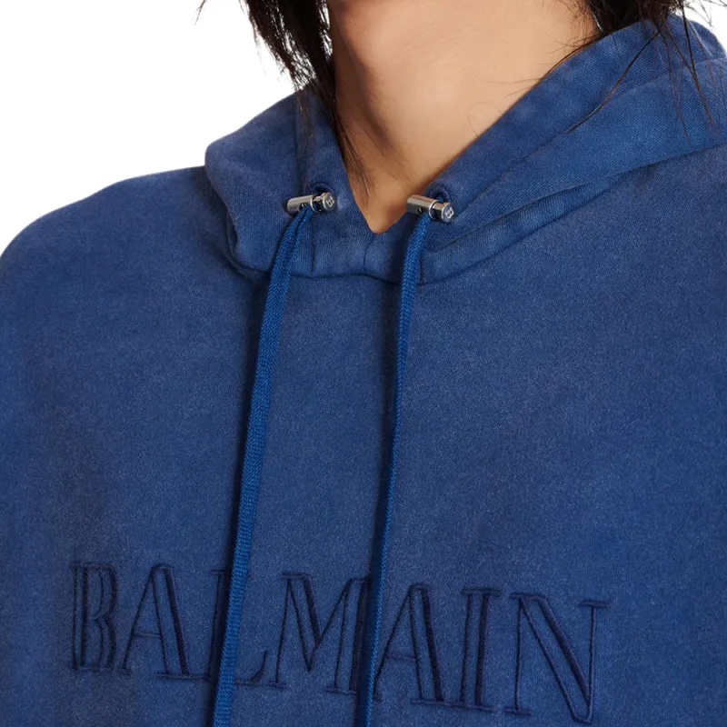 BALMAIN Vintage Logo Embroidered Hoodie-6