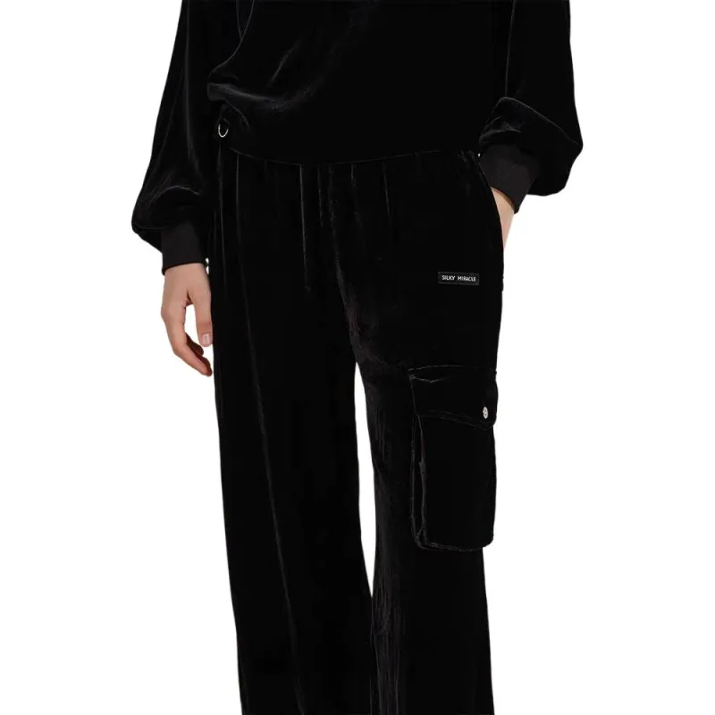 SILKY MIRACLE x YOYOKULALA FW24 Pajama Pants Women's Black-4