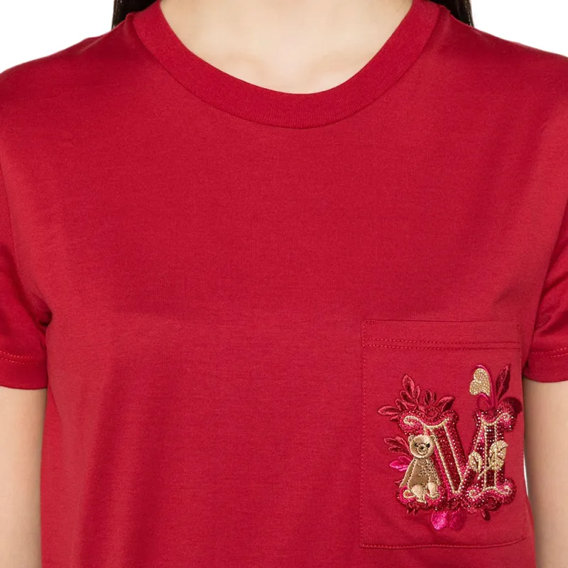 MaxMara Logo Embellished Crewneck T Shirt-4