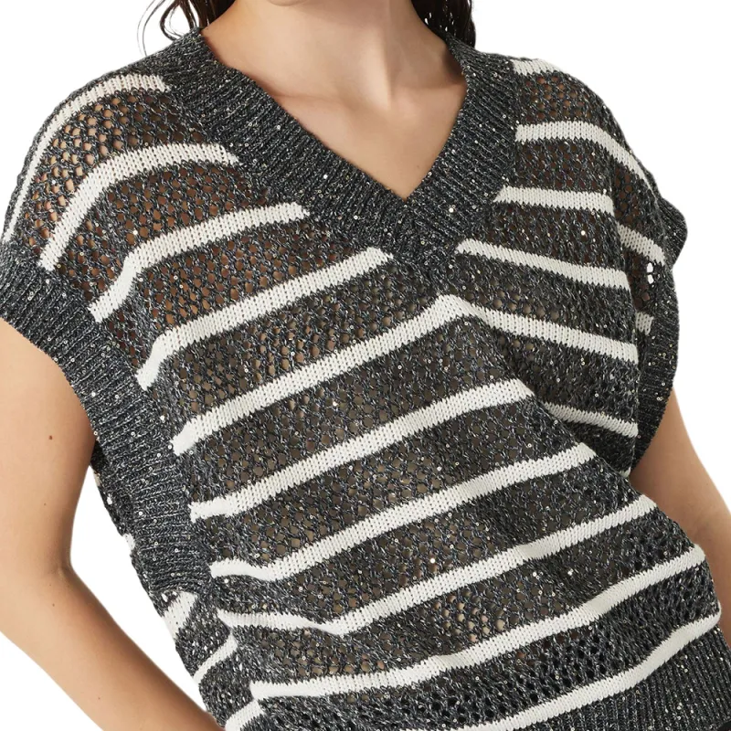 Brunello Cucinelli V Neck Knitted Vest-4