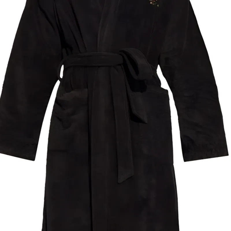 Balenciaga Embroidered-logo Wrap Coat-2