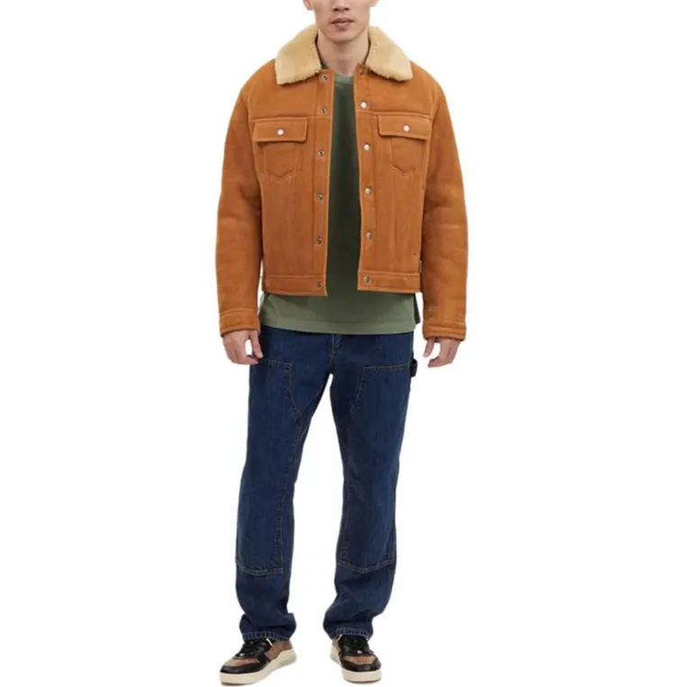 COACH FW23 Leather Jacket Men's Dark Brown-1
