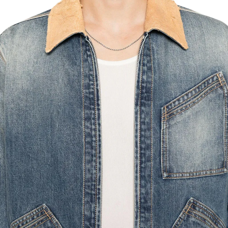 Alexander McQueen Zip Up Denim Jacket-4