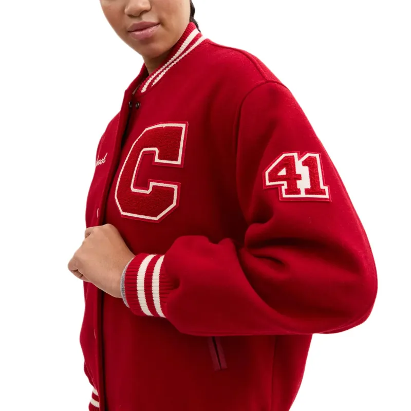 COACH Puffer Jacket Women's Red-3