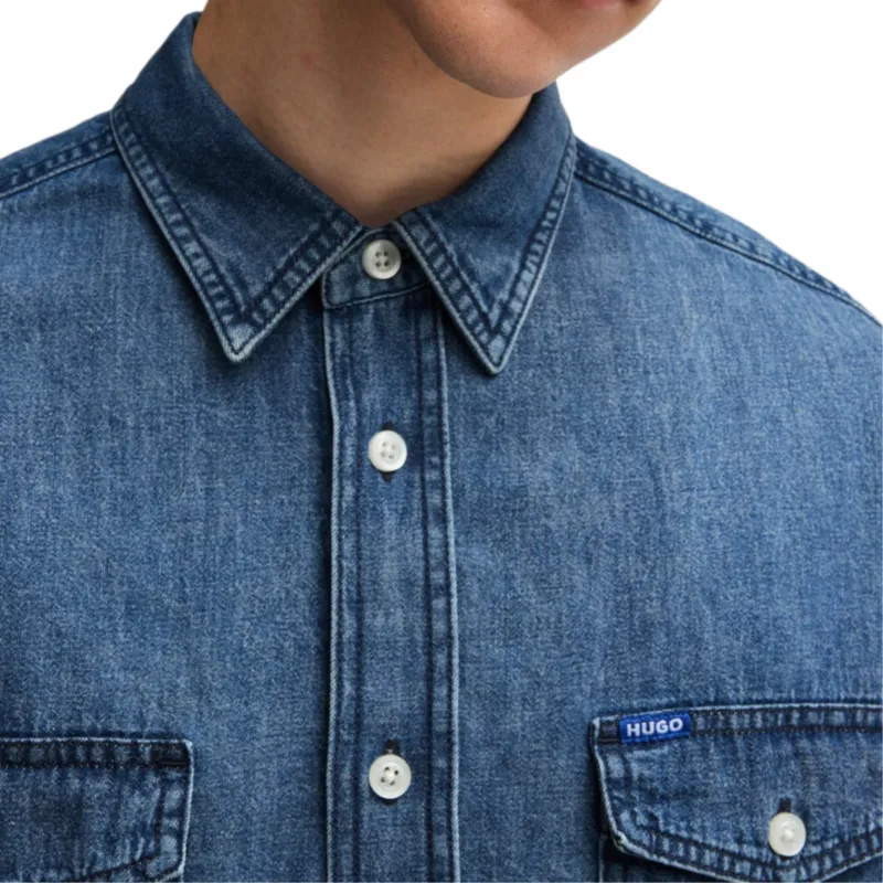 HUGO BOSS Shirts Men Blue-5