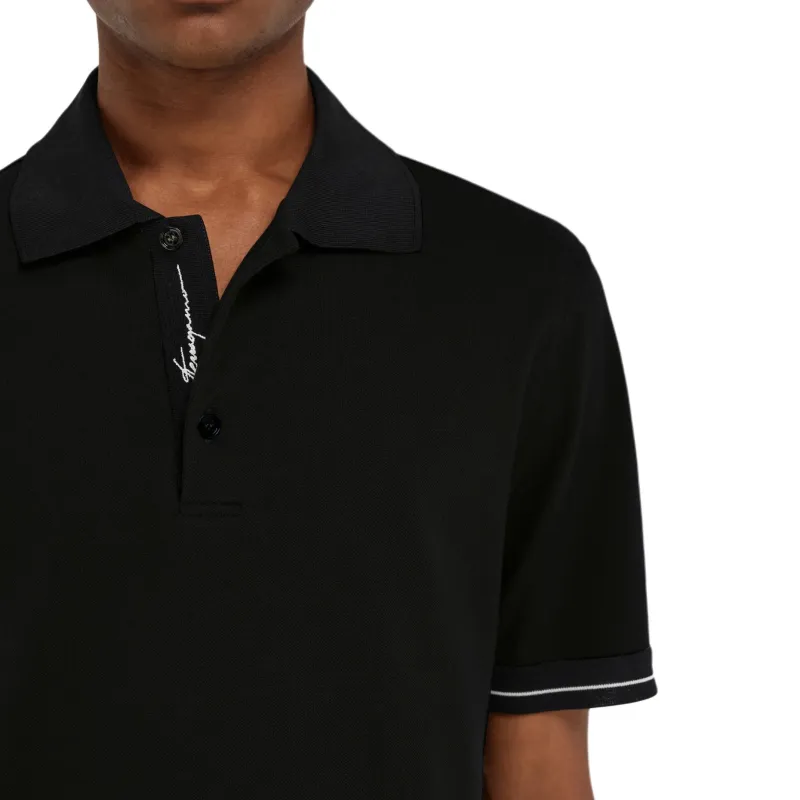 Ferragamo Color Block Detail Polo Shirt-4