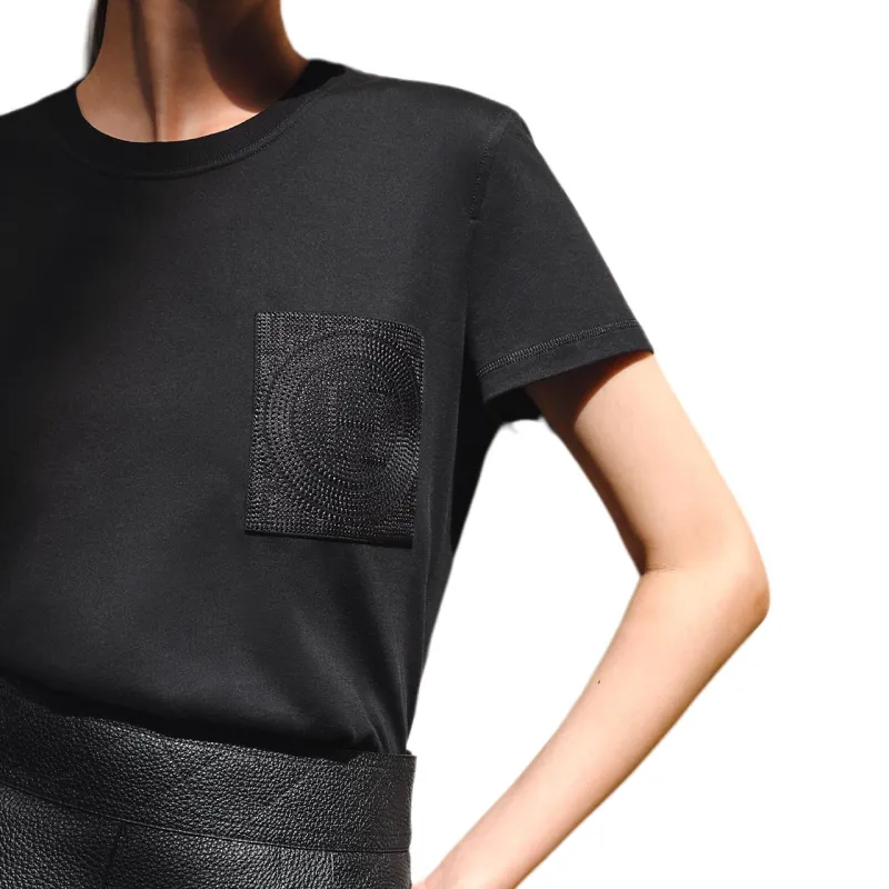 HERMES Regular T Shirt Women's Black-2