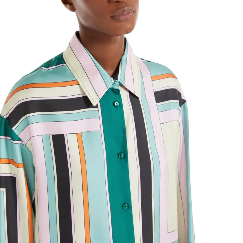 WEEKEND MaxMara Graphic Printed Button Up Shirt-5
