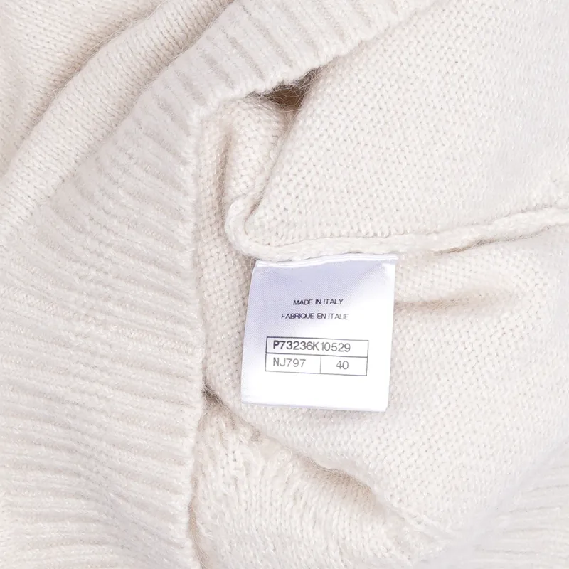 CHANEL FW22 Cashmere Sweater Women's White-5