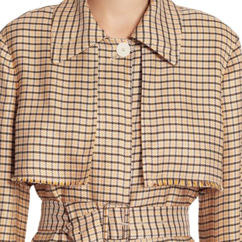 Lanvin Checkered Trench Coat-4