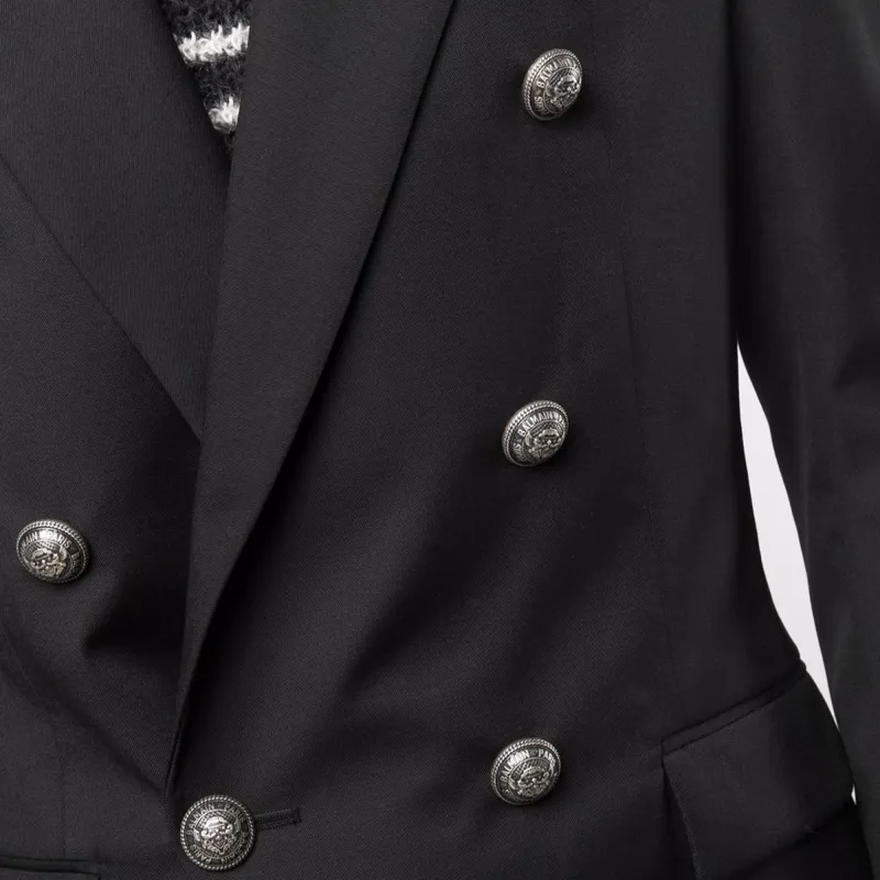 BALMAIN Double breasted Wool Blazer-4