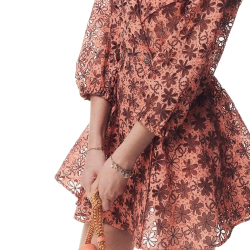 CHANEL Long-Sleeved Dresses Women's Pale Orange-2