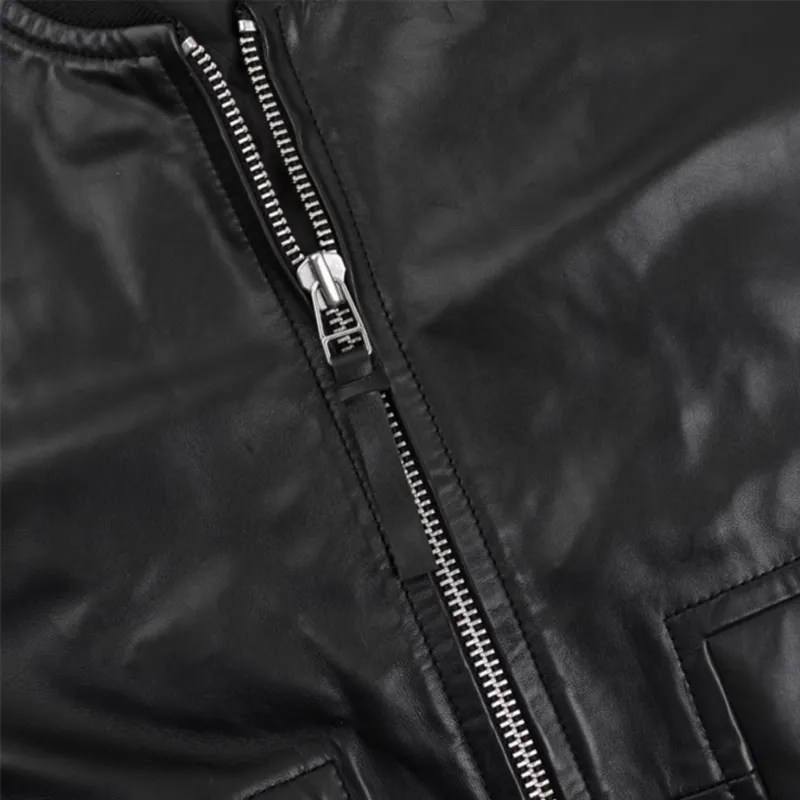 Iceberg Leather Jacket Men's Black-7