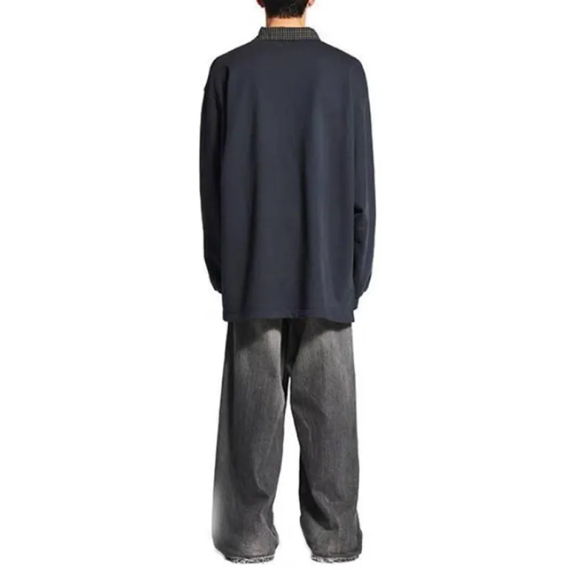 Balenciaga SS25 Polo Shirt Regular Fit Men's Faded Black-2