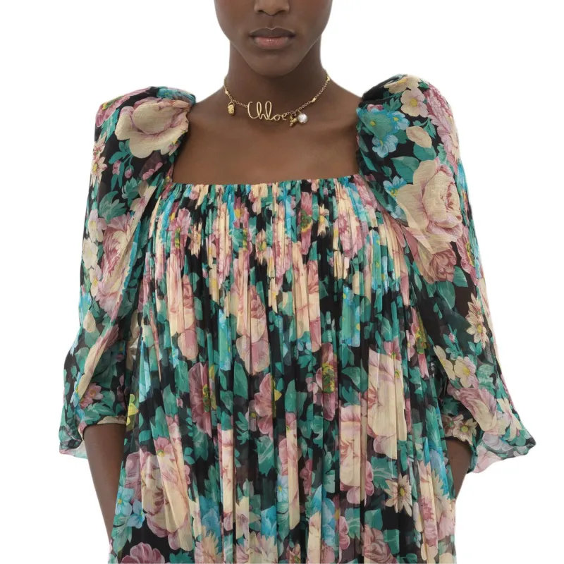 Chloe Long-Sleeved Dresses Women's Cloud Mist Turquoise-4