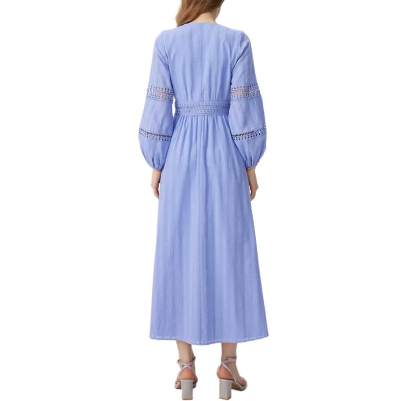 Diane Von Furstenberg SS25 Long-Sleeved Dresses Women's Blue-2