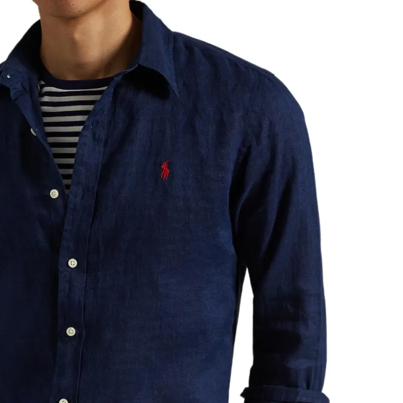 Polo Ralph Lauren Shirt Classic Fit Men's Dark Blue-4