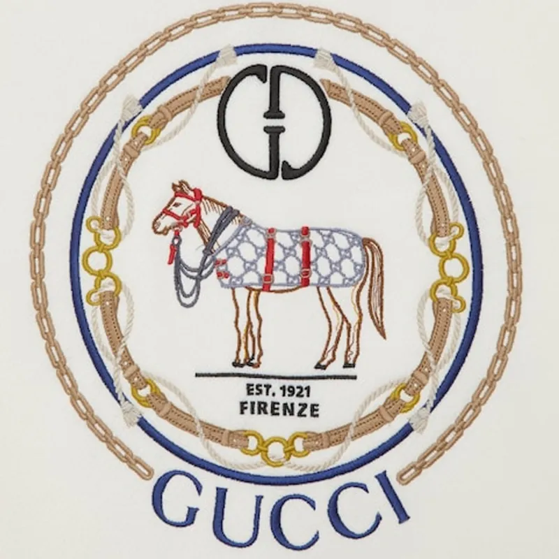 GUCCI Jersey Sweatshirt With Embroidery Sweatshirt Women's White-2