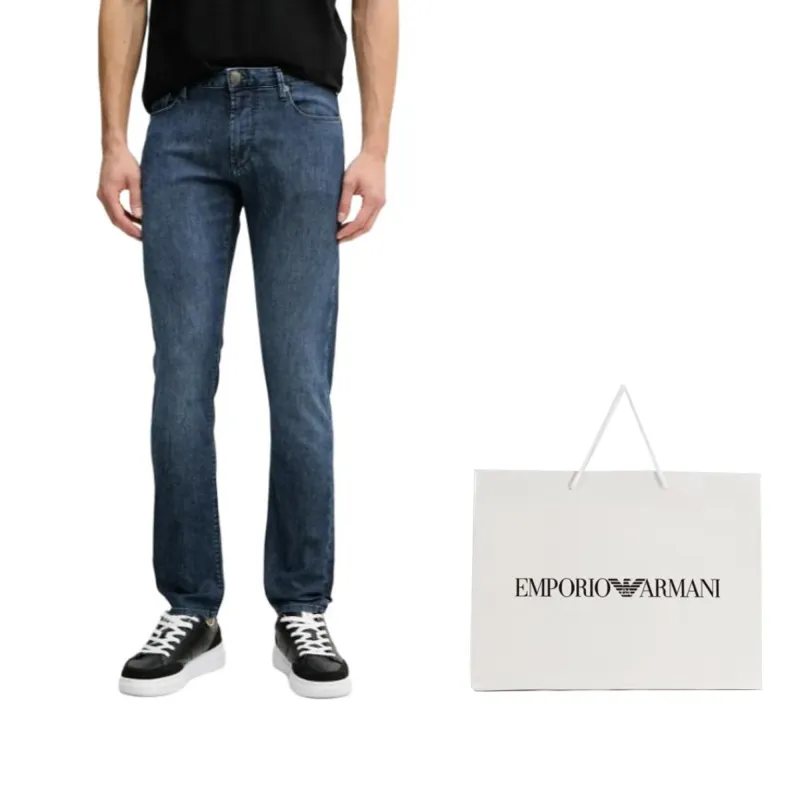EMPORIO ARMANI SS25 Jeans Men's Dark Blue-3