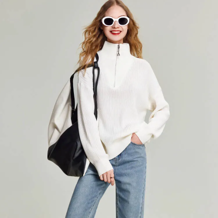 HAVVA Sweaters Women's Ecru-1