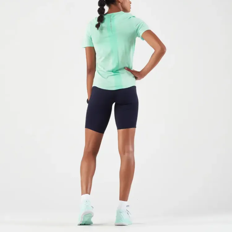 DECATHLON T-Shirt Women's Light Grass/Sky Blue-1