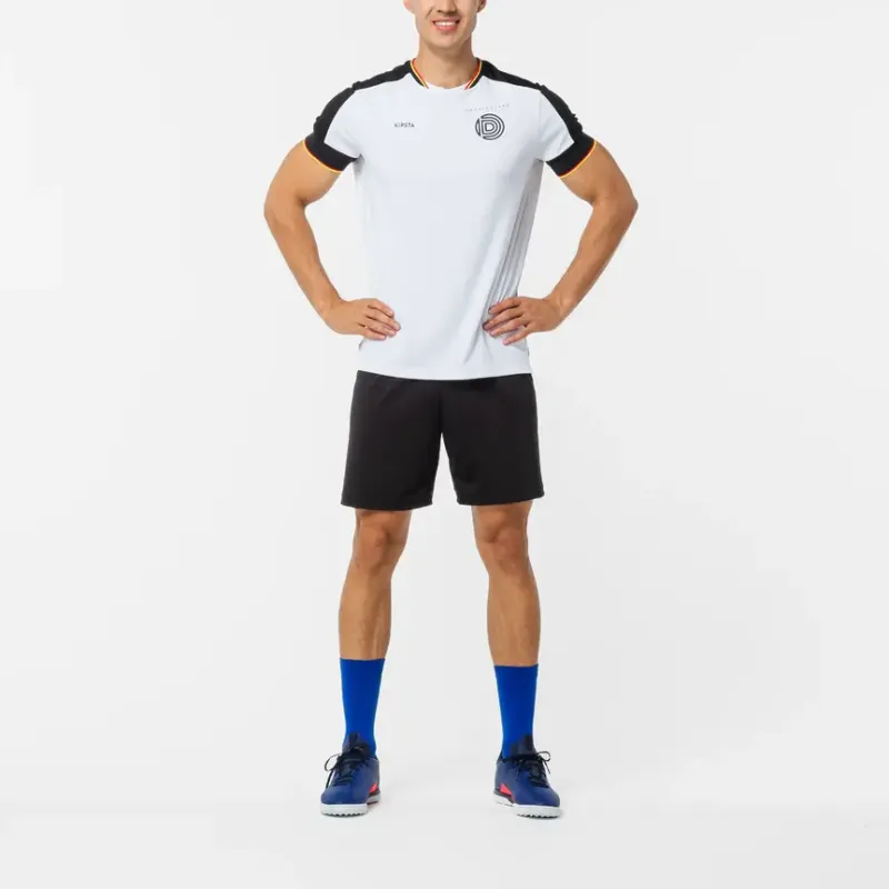 DECATHLON KIPSTA FF500 Soccer Jerseys Men's Snow/Black-7