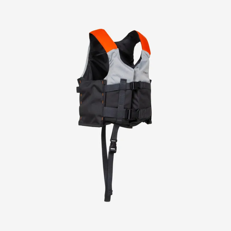 DECATHLON Tank Top Unisex Carbon Gray/Orange Red-3