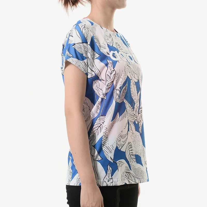 Adidas T Shirt Women's Multicolor/Blue White-2