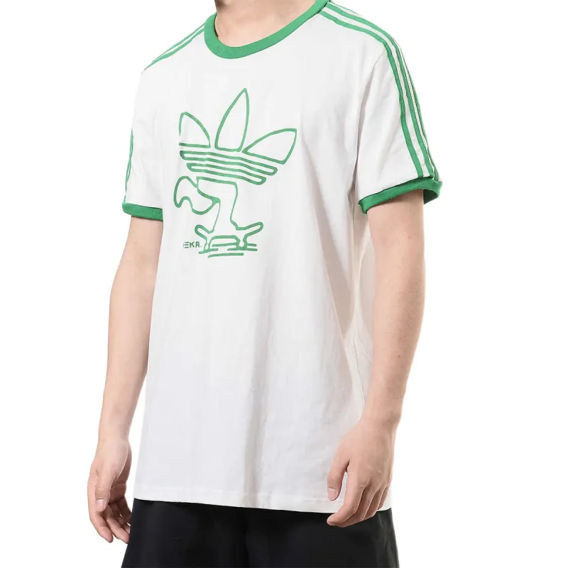 Adidas Originals T Shirt Men's White Green-3
