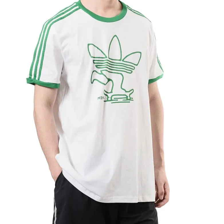 Adidas Originals T Shirt Men's White Green-4