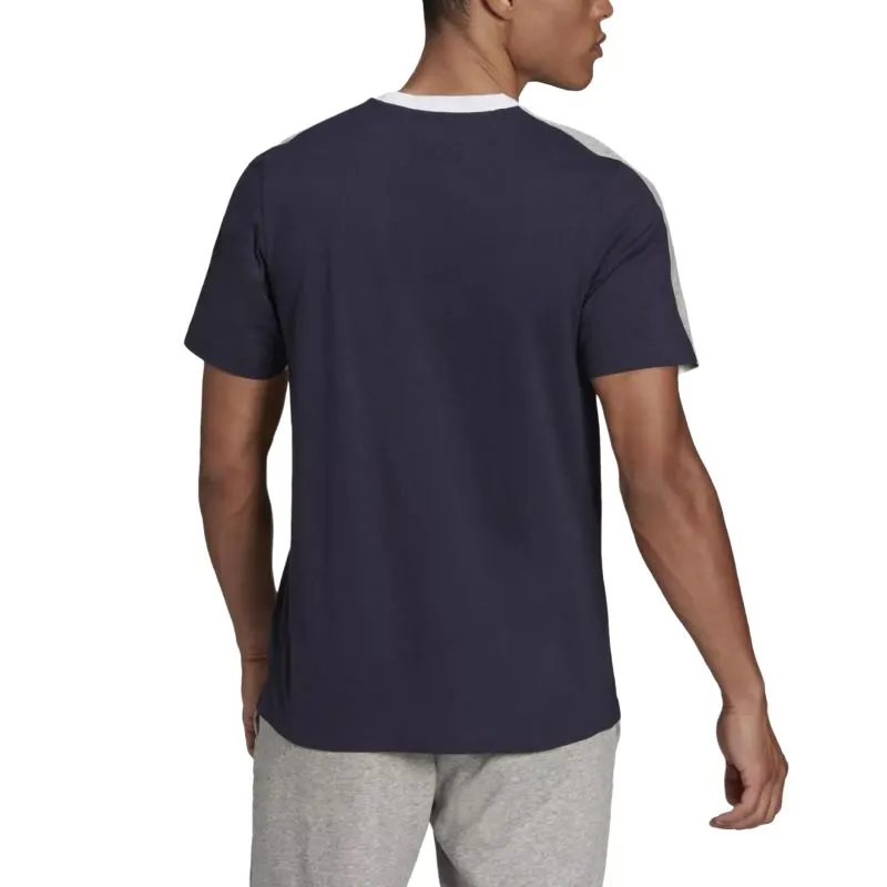 Adidas Top Colourblock Cotton Logo T-Shirt Men's White/Legend Ink-2