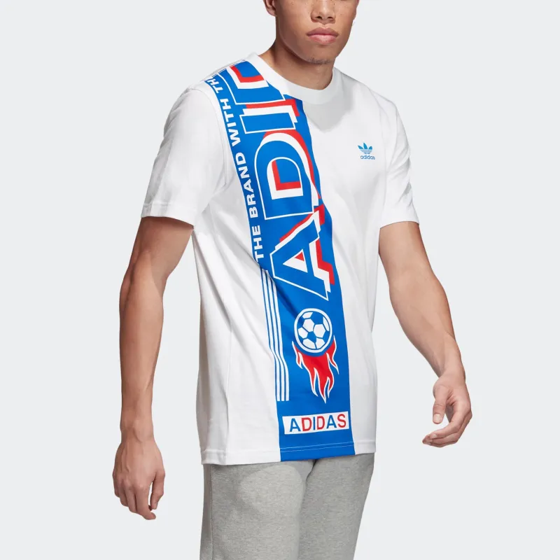 Adidas Originals T Shirt Men's White Blue-4