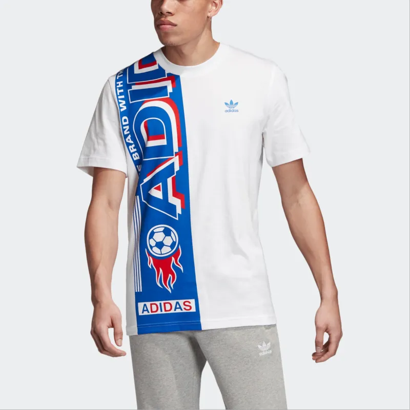 Adidas Originals T Shirt Men's White Blue-2
