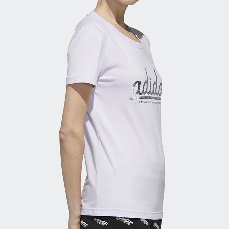 Adidas T Shirt Women's Purple/Silver Metal-4
