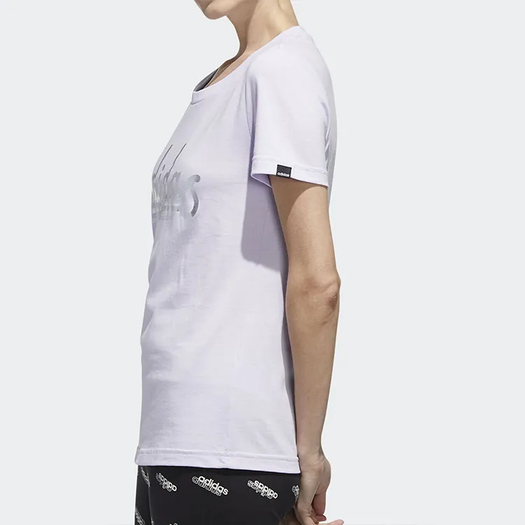 Adidas T Shirt Women's Purple/Silver Metal-5