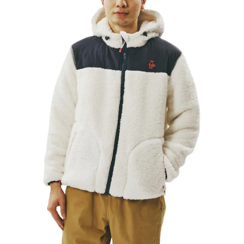 CHUMS Velvet feel Coat Unisex White-1